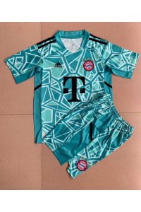 Bayern Munich Keeper Babyklær Borte Fotballdrakt til barn 2022-23 Korte ermer (+ Korte bukser)